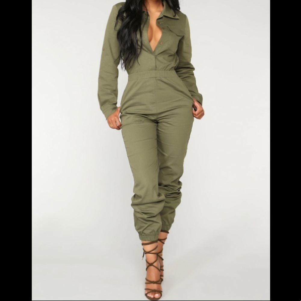 COPY - Aviator Babe Jumpsuit - Olive